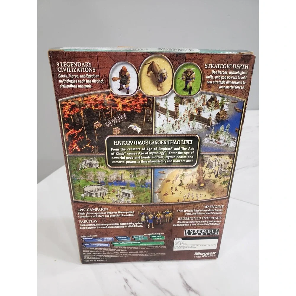 SEALED New Age of Mythology (PC, 2002) Small Box‎